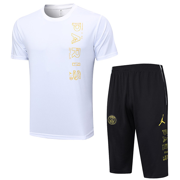 Jordan paris saint germain training jersey men's psg white uniform soccer sportswear football tops sports shirt 2023-2024
